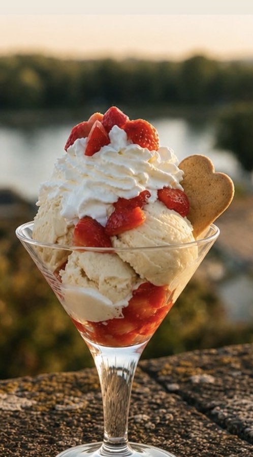 Strawberry sundae