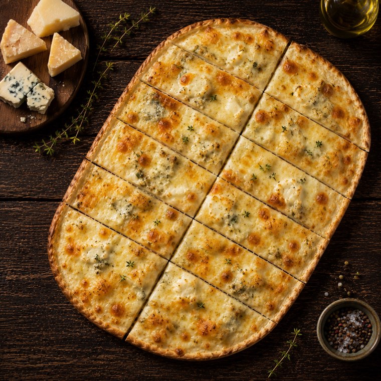 Tarte flambée Drei Käse