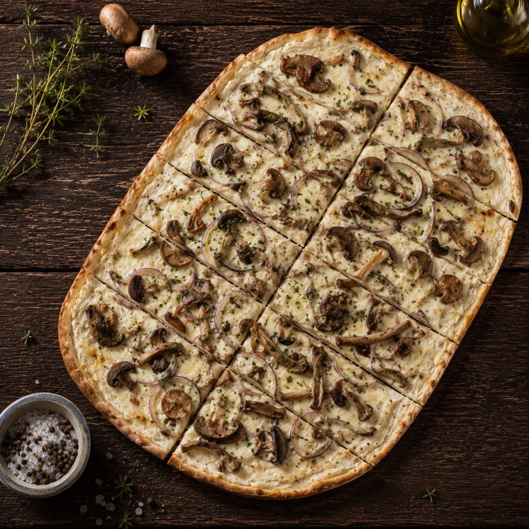 Tarte flambée Waldpilz